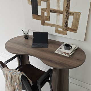 Bureau design organique effet Noyer - BERLIN
