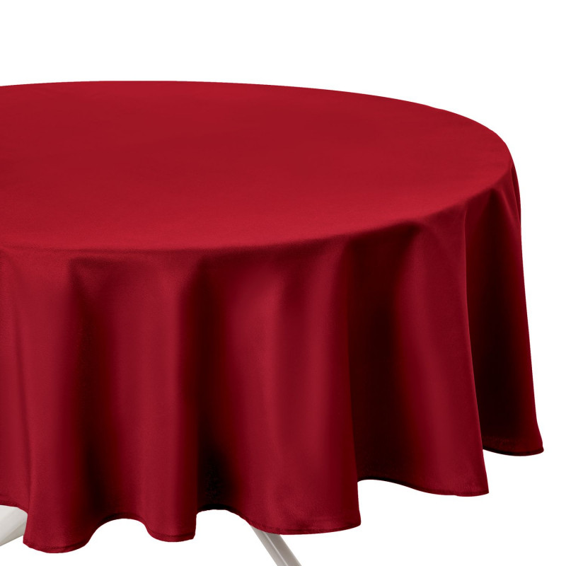 Nappe anti-taches ronde Ophy - Diam 180 cm - Rouge