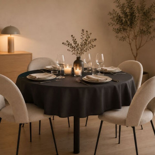 Nappe anti-taches ronde Ophy - Diam 180 cm - Ardoise