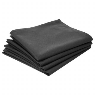 Lot 8 Serviettes de table - Coton - Gris