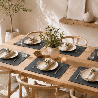 Lot 6x Set de table en ardoise