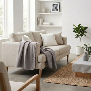 Plaid polaire - 125 x 150 cm - Gris