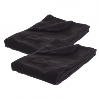 Lot 2x Plaid polaire - 125 x 150 cm - Noir