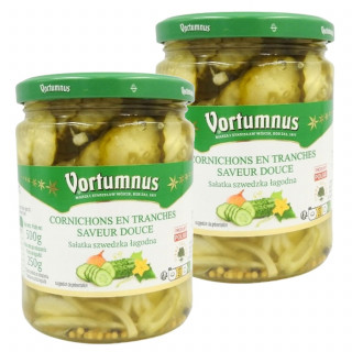 Lot 2x Cornichons aigres-doux en tranches - Bocal 500g