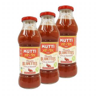 Lot 3x Purée de tomate passata olivettes d'Emilie-Romagne - Bouteille 400g