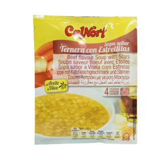Lot 3x Soupe saveur boeuf avec pâtes étoiles - Sachet 66g