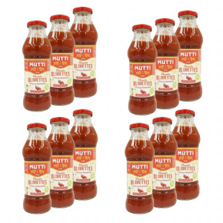 Lot 12x Purée de tomate passata olivettes d'Emilie-Romagne - Bouteille 400g