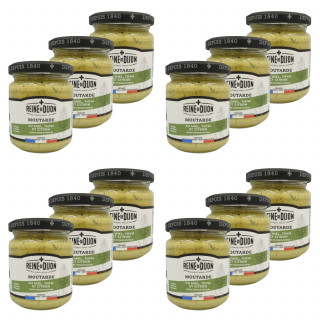 Lot 12x Moutarde au miel, thym et citron - Bocal 200g