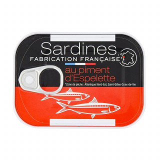 Lot 15x Sardines au piment d'Espelette - Conserve 115g