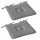 Lot de 2 galettes de chaise en coton PANAMA - Gris