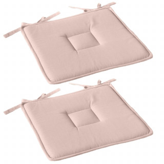 Lot de 2 galettes de chaise en coton PANAMA - Rose
