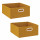 Lot de 2 boîtes de rangement carrées en tissu MIX' N MODUL - L.31 x l.31 x H.15 cm - Moutarde