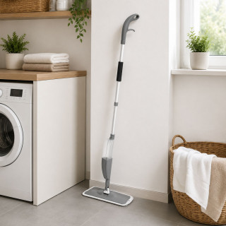 Balai mop avec réservoir intégré et gâchette - 330 ml - Gris