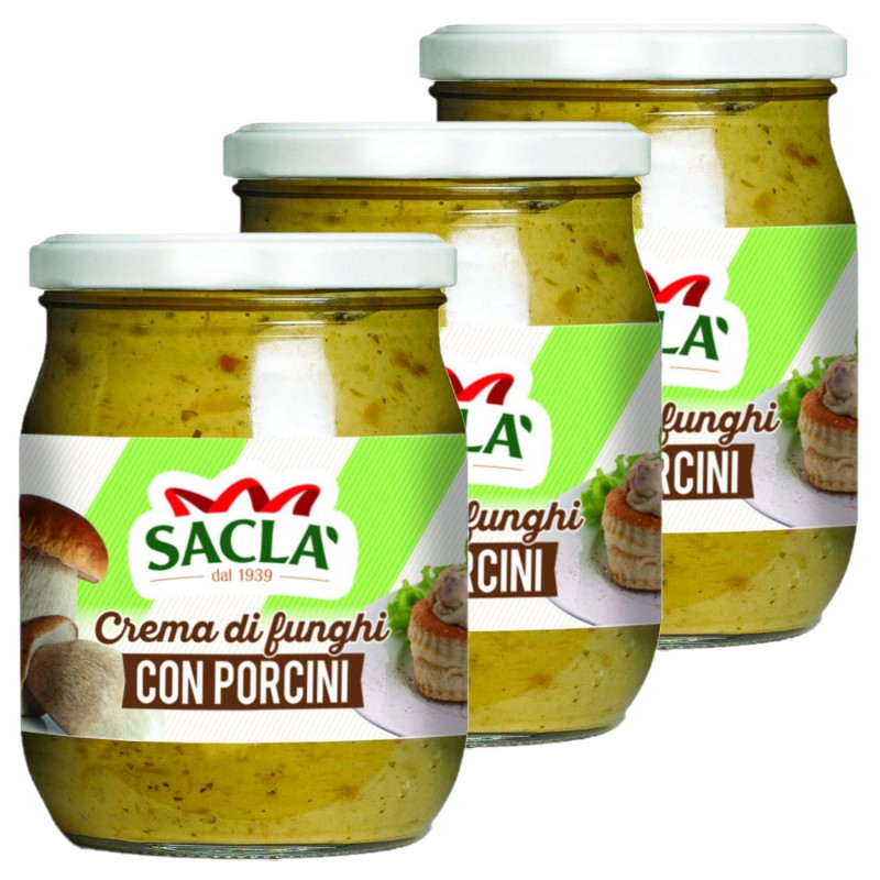 Lot 3x Crème aux cèpes et champignons - Pot 500g