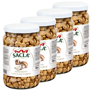 Lot 4x Petits champignons à l'huile de tournesol - Pot 1,6kg