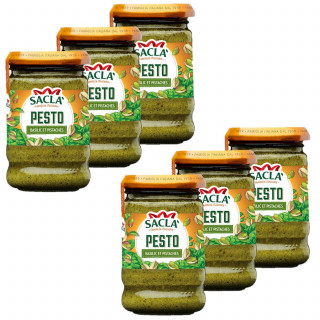 Lot 6x Pesto basilic et pistaches - Pot 190g