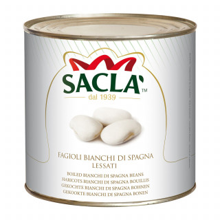 Lot 6x Haricots blancs d'Espagne au naturel - Conserve 2,5kg