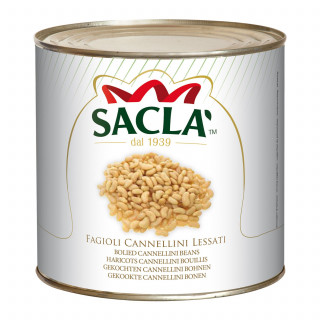 Lot 6x Haricots Cannellini au naturel - Conserve 2,5kg