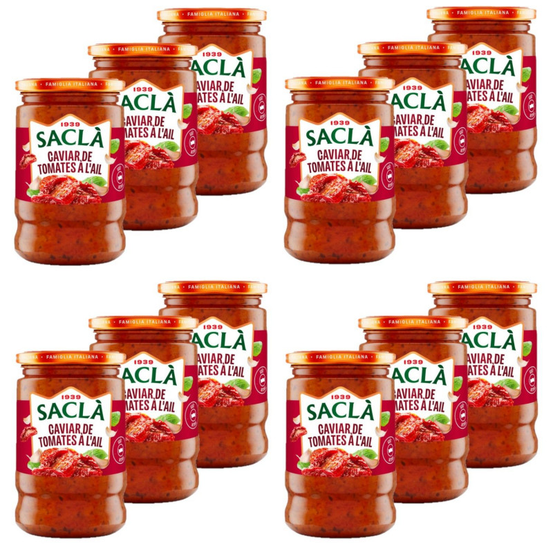 Lot 12x Caviar de tomates à l'ail - Pot 190g