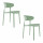Lot de 2 chaises d'intérieur et d'extérieur FAIN - Vert