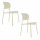 Lot de 2 chaises d'intérieur et d'extérieur CHEER - Blanc