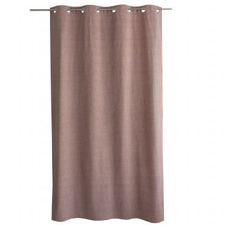 Rideau thermique en velours marbré avec doublure polaire NUUK - 140 x 240 cm - Vieux rose
