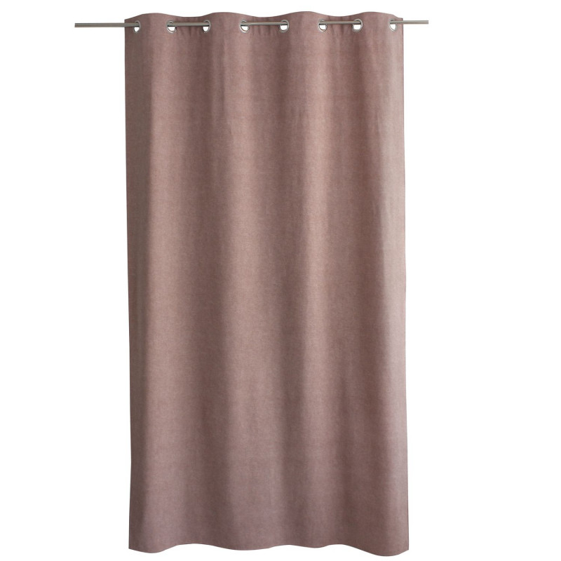 Rideau thermique en velours marbré avec doublure polaire NUUK - 140 x 240 cm - Vieux rose