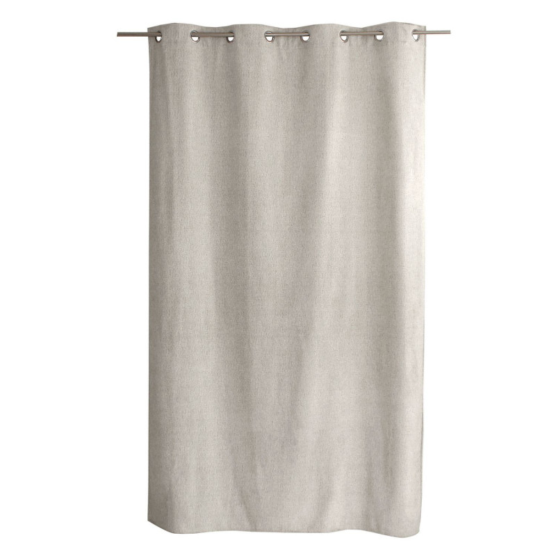 Rideau thermique en velours chenillé avec doublure polaire ALPAGA - 140 x 240 cm - Ecru