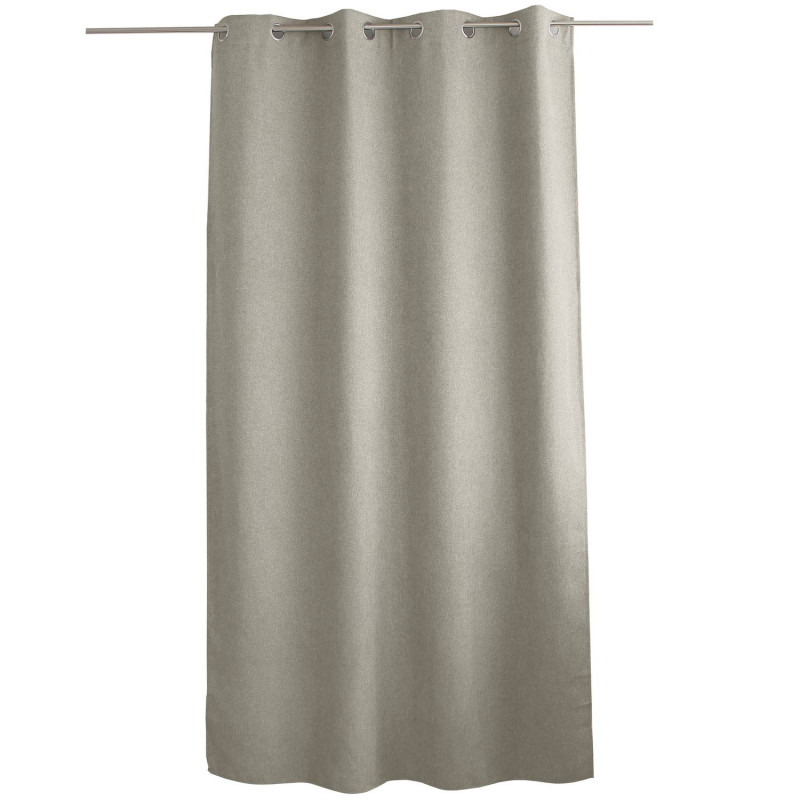 Rideau thermique en velours chenillé avec doublure polaire BLIZZARD - 140 x 240 cm - Naturel