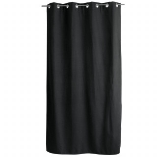 Rideau thermique avec doublure polaire noire FJORD - 140 x 240 cm - Gris foncé