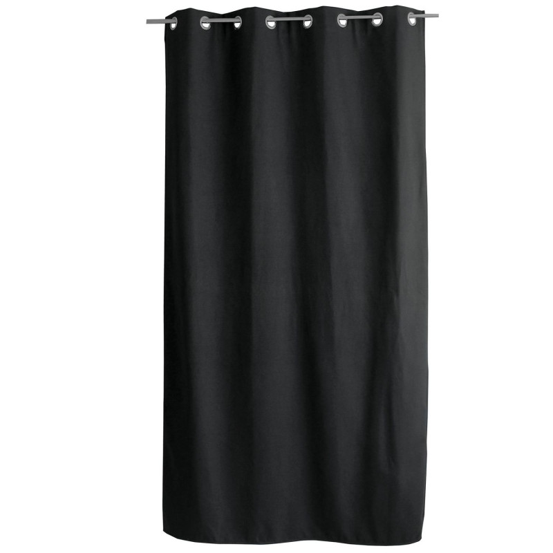 Rideau thermique avec doublure polaire noire FJORD - 140 x 240 cm - Gris foncé