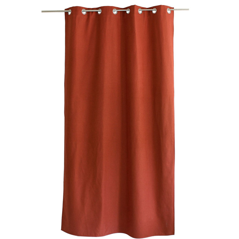 Rideau thermique avec doublure polaire noire FJORD - 140 x 240 cm - Terre cuite