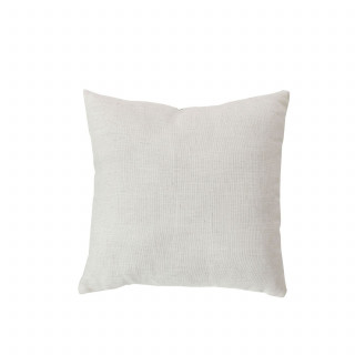 Coussin déhoussable 30% lin NATURA - 40 x 40 cm - Blanc