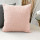 Coussin déhoussable en velours chenillé KAMALA - 40 x 40 cm - Vieux rose