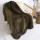 Plaid flanelle doublé sherpa SHERLOCK - 125 x 150 cm - Kaki