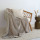 Plaid flanelle doublé sherpa SHERLOCK - 125 x 150 cm - Beige