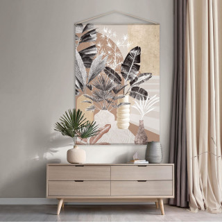 Toile murale imprimée florale - 90 x 130 cm - Multicolore