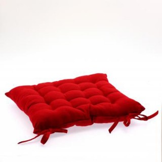 Coussin de chaise carré - Long. 38 cm - Rouge