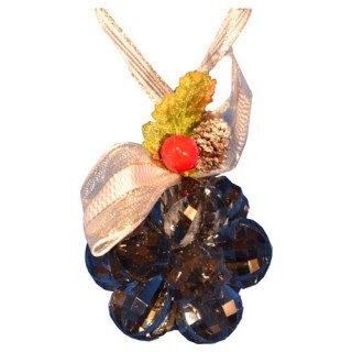 Fleur de noël en acrylique 12 perles - Gris