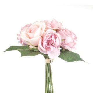 Bouquet de Roses artificielles Anciennes - H. 30 cm