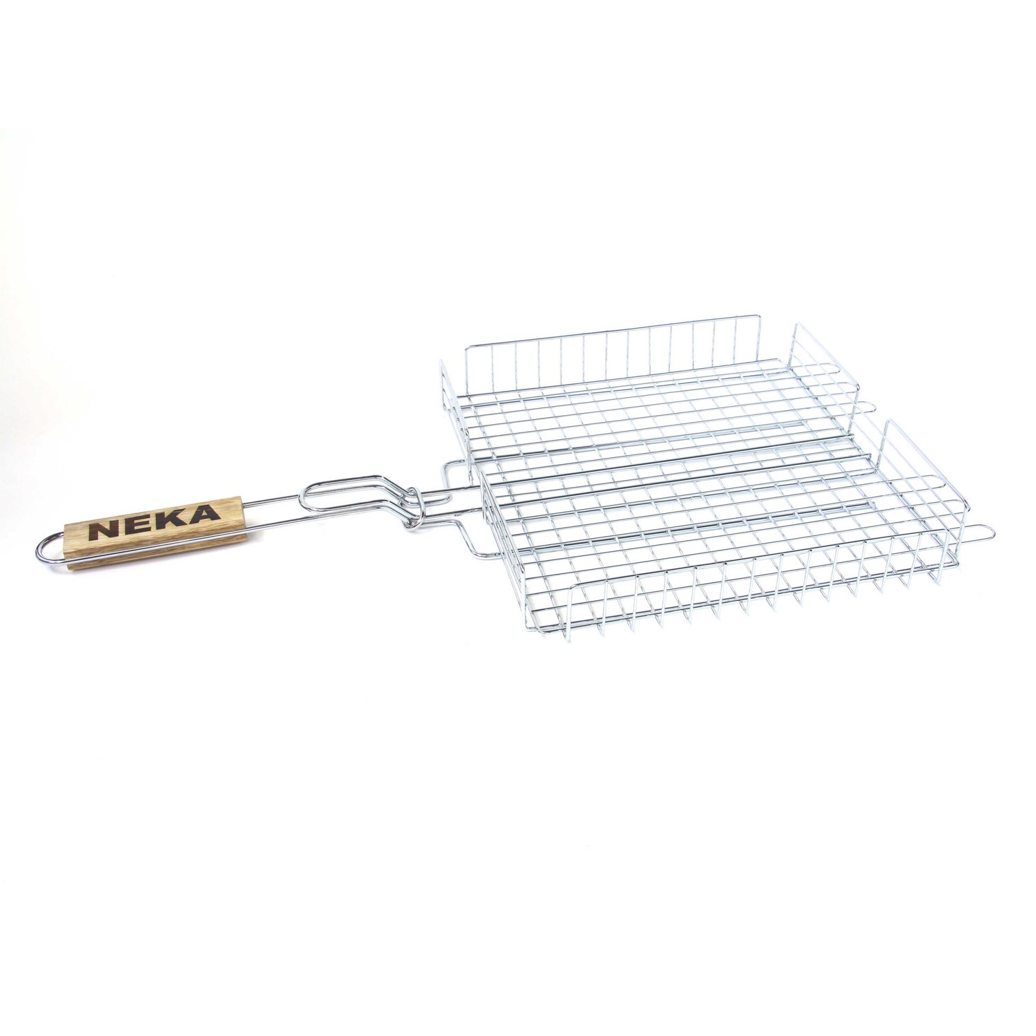 Grille barbecue panier 34 x 31 cm. Toilinux Grille panier pour barbecue 34 x 31 cm Métal chromé