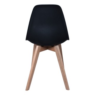Chaise scandinave Coque - H. 83 cm - Noir