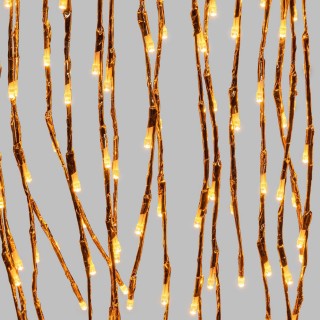 Branches lumineuses saule pleureur à suspendre - H. 120 cm - Cuivré