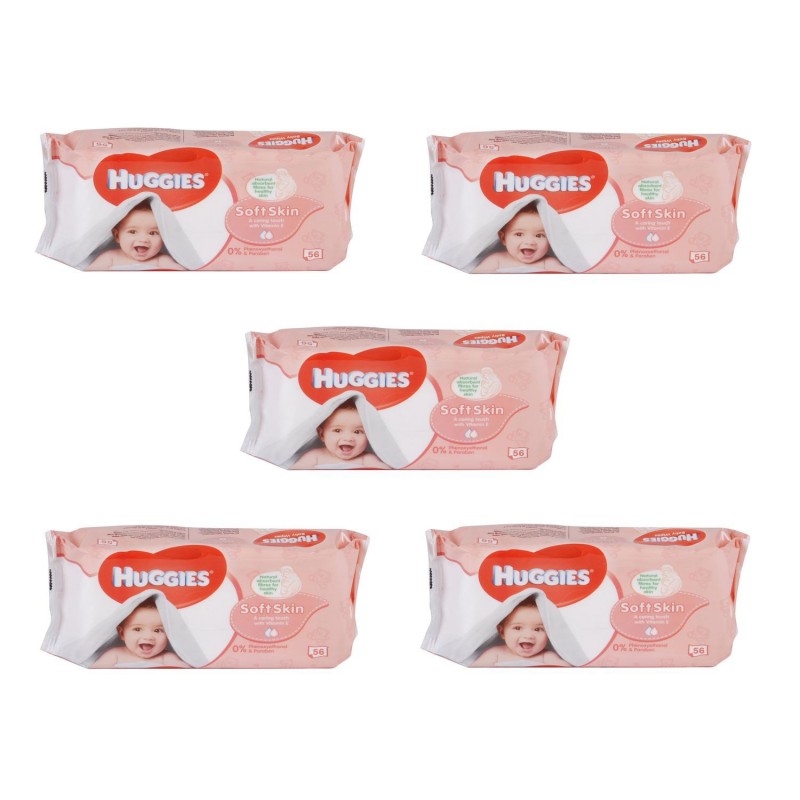 Lot de 280 Lingettes pour bébé - Soft Skin