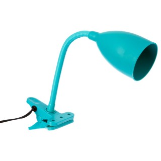 Lampe à pince en silicone - H. 43 cm. - Bleu