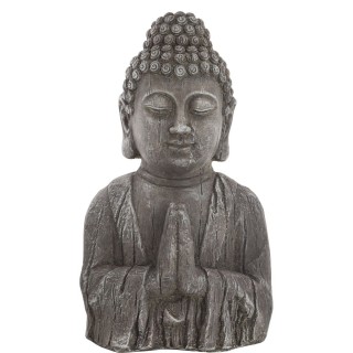 Statuette de Bouddha - H. 49 cm - Effet bois