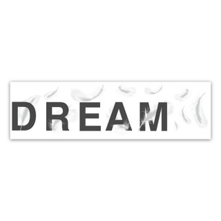 Sticker moderne Dream - 70 x 20 cm - Blanc et noir