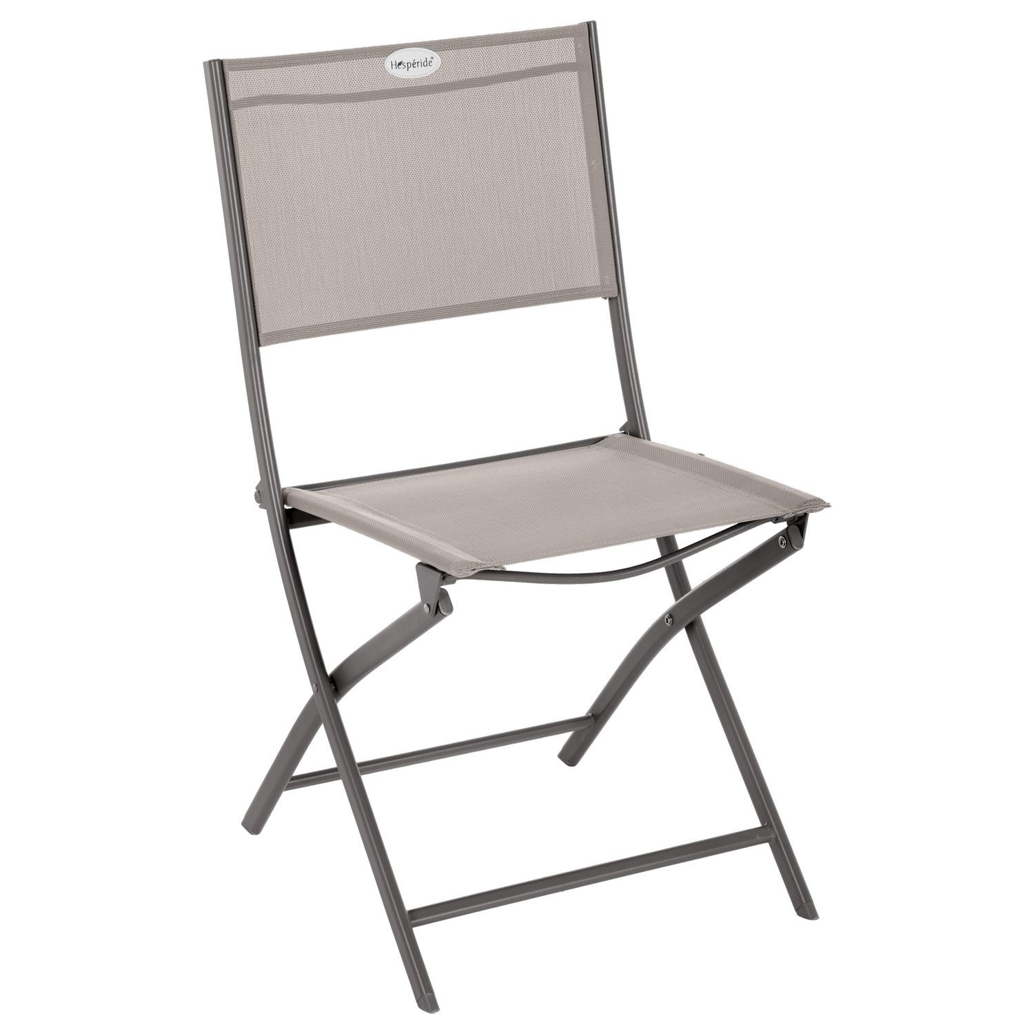 Chaise de jardin pliable Modula Acier et polyester Taupe Chaise de jardin pliable Modula Acier et polyester Taupe