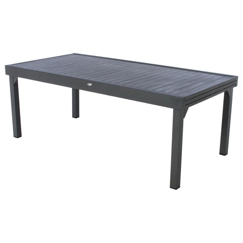 Table de jardin extensible 12 Personnes Piazza - L. 200/320 cm - Noir graphite