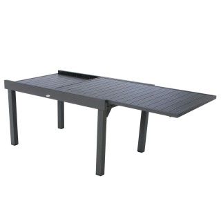 Table de jardin extensible 10 Personnes Piazza - L. 135/270 cm - Noir graphite